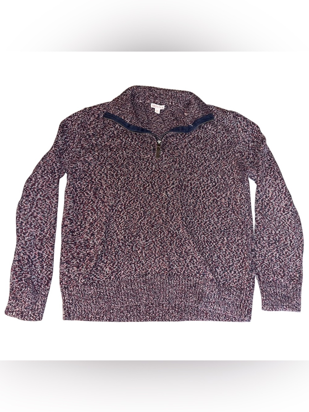 Merona Women's Plum Marled Half-Zip Sweater